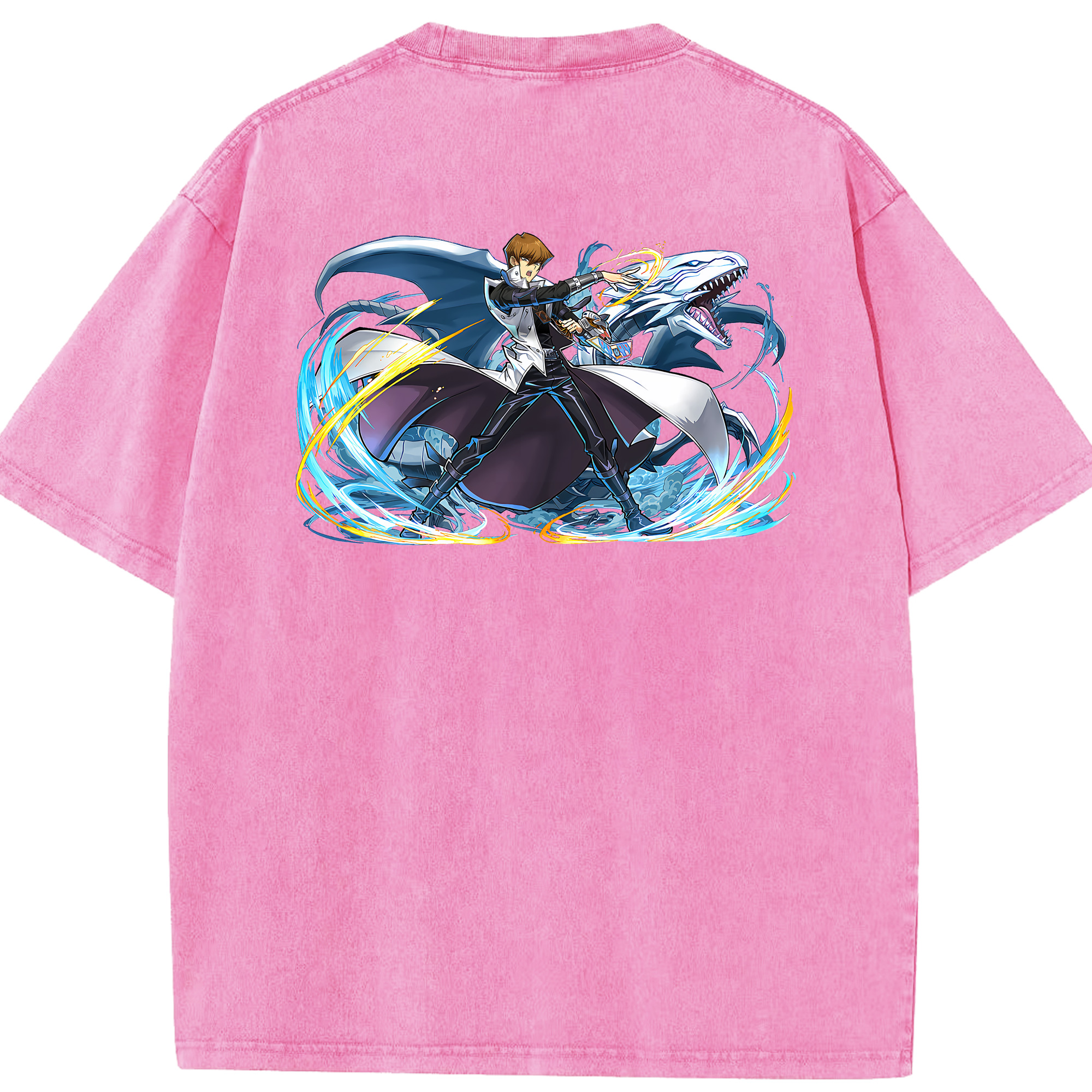 （画像用） 遊☆戯☆王 Yu-Gi-Oh! 綿100% ヴィンテージ風 半袖Tシャツ（背面プリント）